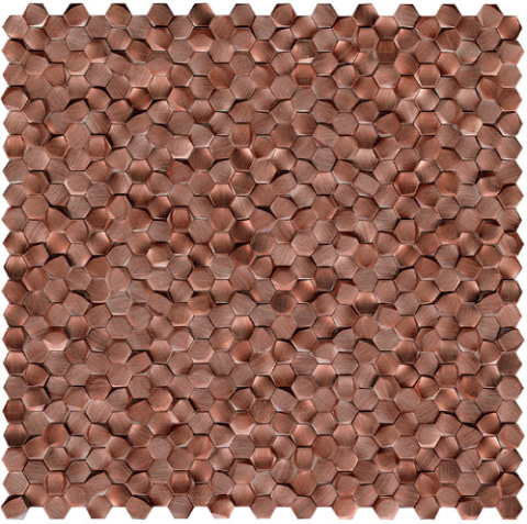 Mozaika GRAVITY ALUMINIUM 3D HEXAGON COPPER 30,7X30,1 CM /100245648