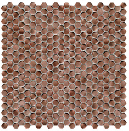 Mozaika GRAVITY ALUMINIUM HEXAGON COPPER 30,7X30,4X0,4CM /100245671